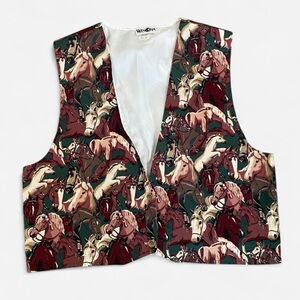 Vintage 90s Winona Horse Equestrian Vest in Size XL